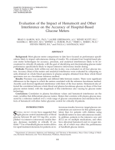 Evaluation of the Impact of Hematocrit and Other