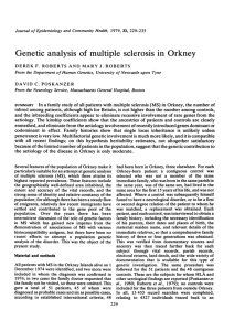 Genetic analysis of multiple sclerosis in Orkney
