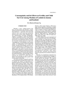 Consanguinity and Its Effects on Fertility and Child Survival Among