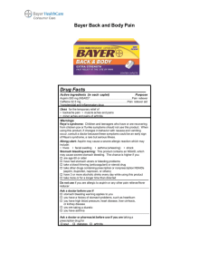 Bayer Back and Body Pain Drug Facts