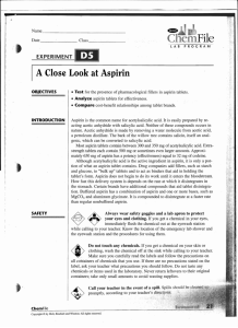 Aspirin Lab - Ouray School District R-1