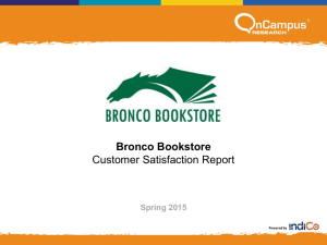 Bronco Bookstore Customer Satisfaction Report