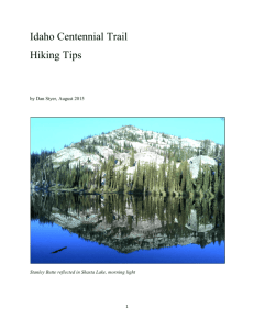Idaho Centennial Trail Hiking Tips