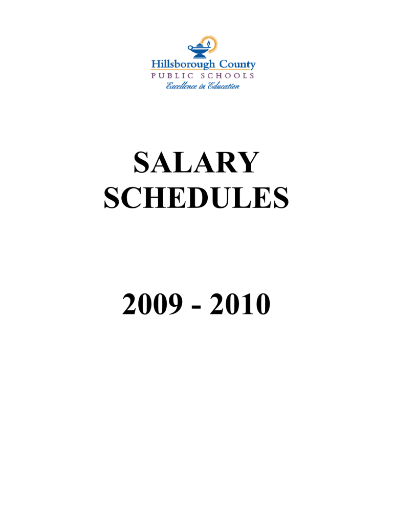 Salary Schedule Salary Schedule