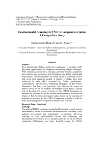 Environmental Scanning by FMCG Companies in India: A