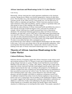 African Americans and Disadvantage in the U.S. Labor Market