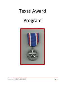 Texas Award Program - Sam Houston Area Council