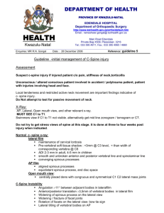 Guideline - initial management of C-spine injury - KwaZulu