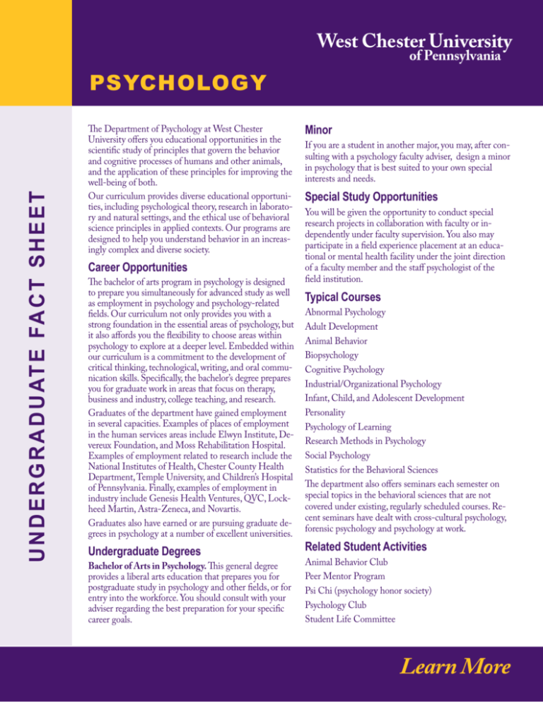 Psychology - West Chester University