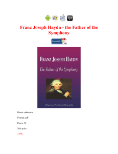 Franz Joseph Haydn the Father of the Symphony book