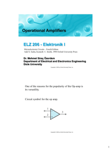 Operational Amplifiers ELZ 206