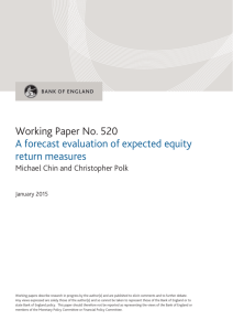 A forecast evaluation of expected equity return