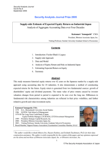 Supply-side Estimate of Expected Equity Return on Industrial Japan