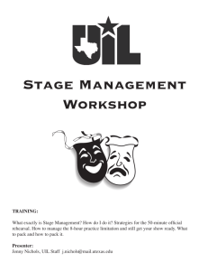Stage Management Workshop