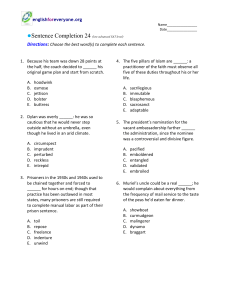 Sentence Completion 24 (low-advanced SAT level)