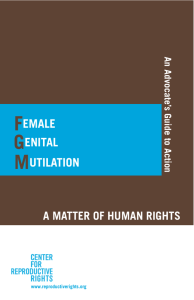 Female Genital Mutilation: A Matter of Human Rights