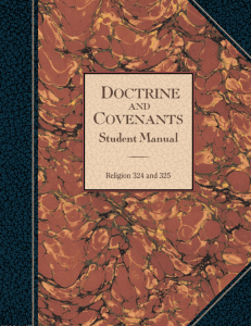Doctrine and Covenants Student Manual - LDS.org