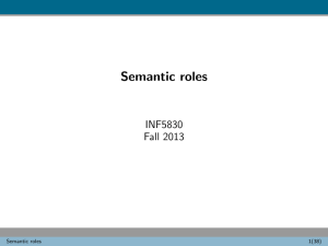 Semantic roles