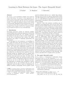 Learning to Read Between the Lines: The Aspect Bernoulli Model