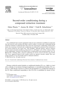 Second-order conditioning during a compound extinction treatment