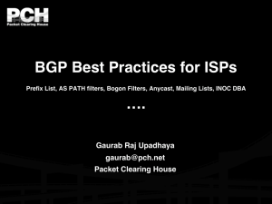 BGP Best Practices for ISPs