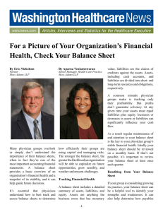 For a Picture of Your Organization's Financial Health, Check Your