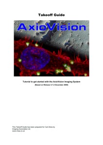 Axiovision Take Off Guide
