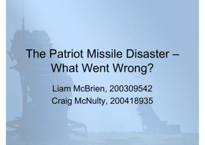 Patriot Missile PM Presentation