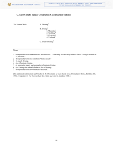 C. Karl Ulrichs Sexual Orientation Classification Scheme