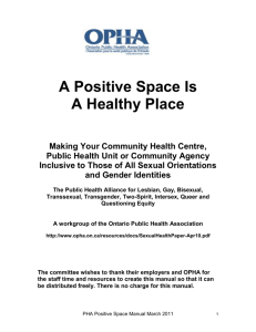 A Positive Space is a Healthy Place
