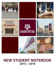 new student notebook - Texas A&M University School of Law