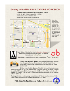 Map & Directions to the DC Workshops at GAO - Mid