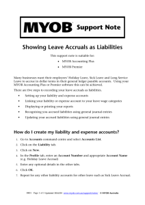 Leave Accruals as Liabilities