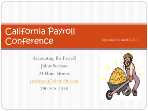 Payroll Accounting - California Payroll Conference