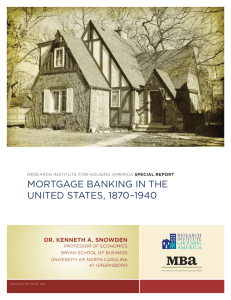 mortgage banking in the united states, 1870–1940