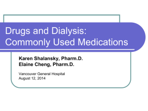 Drugs and Dialysis