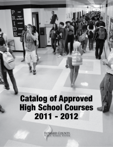 Catalog of Approved High School Courses
