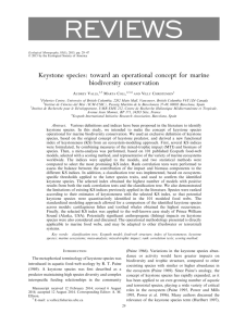 Keystone species: toward an operational concept for marine
