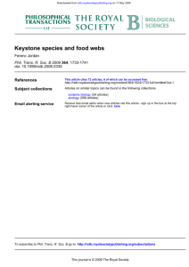 Keystone species and food webs