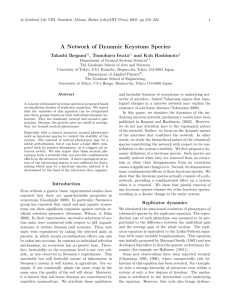 A Network of Dynamic Keystone Species
