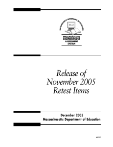 November 2005 Released Items Document