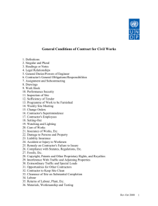 UNDP General Conditions of Contract for Civil Works