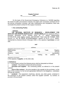 Supply contract - Marine Geohazard - Black Sea Early