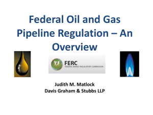 Federal Oil and Gas Pipeline Regulation