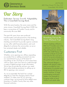Our Story - Greenfield Savings Bank