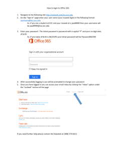 How to login to Office 365 1. Navigate to the following site http
