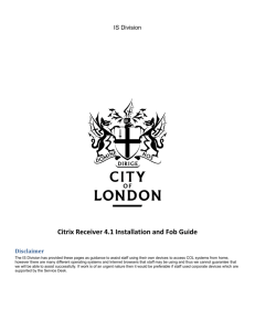 Citrix Receiver 4.1 Installation and Fob Guide