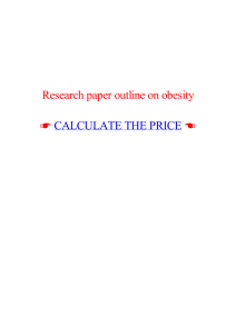 Research paper outline on obesity - Dissertation