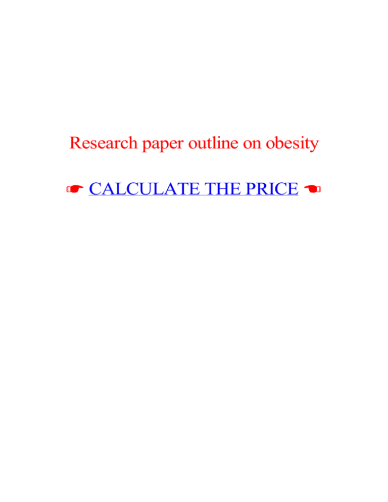 obesity research paper outline