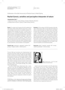 Rachel Carson, sensitive and perceptive interpreter of nature